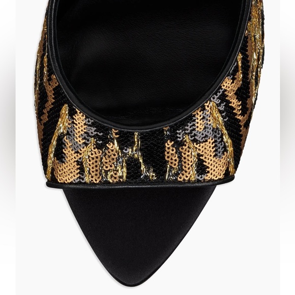 Christian Louboutin Miss Z Mule Ocelot 100 Black Backless Sandal Heel Pump 39 - Picture 8 of 16